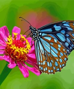 Blue Butterfly Garden Paint By Numbers