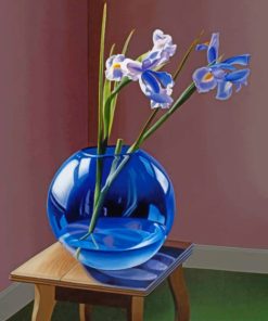 Blue Glass Vase Paint By Numbers