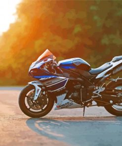 Blue Yamaha YZF R1 Motorcycles Paint By Numbers