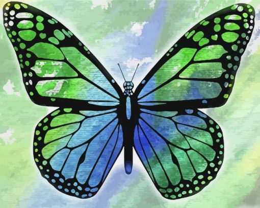 Blue-and-green-butterfly-paint-by-numbers