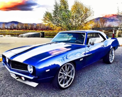 Blue-camaro-car-paint-by-numbers