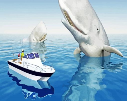 Boat-whales-paint-by-number