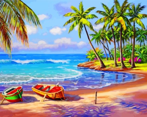 Boats-By-Beach-paint-by-numbers