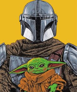 Baby Yoda and Boba Fett Star Wars Paint By Numbers