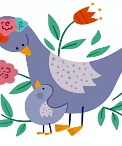 Boho Bird Themed Paint By Numbers