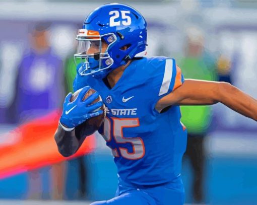 Boise-state-American-Football-Player-paint-by-numbers