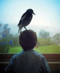 Little Boy and Bird Painting Paint By Numbers