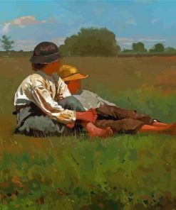 Boys In A Pasture Classic Paint By Numbers