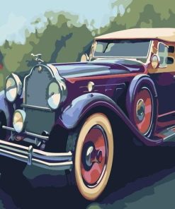Antique Car Engines Paint By Numbers