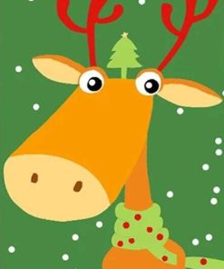Cartoon Elk Animation Paint By Numbers