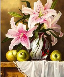 Lily Flowers Paint By Numbers with Pink Lilies