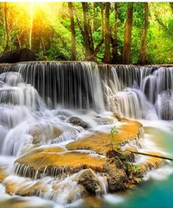Beautiful Waterfall Landscape Paint By Numbers