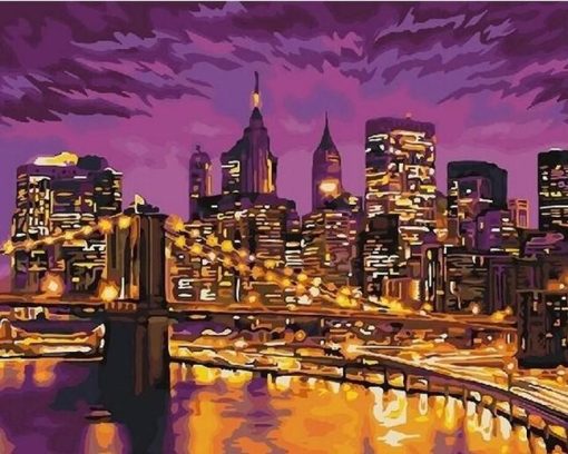 Bricolage-colorations-photos-par-num-ros-avec-sc-ne-de-nuit-illustrations-image-dessin-Relief-peinture-1