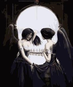 White Skull Woman Paint By Numbers