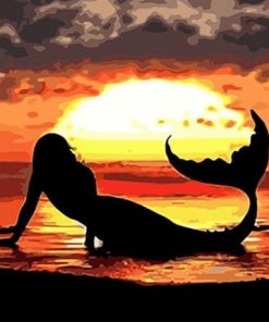 Mermaid Sunset Scene Paint By Numbers