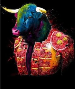 Colorful Animals Cow Paint By Numbers
