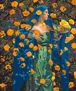 Flower-Themed Women Paint By Numbers