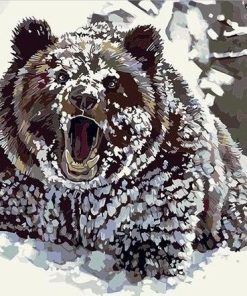 Brown Bear Animal Art Paint By Numbers