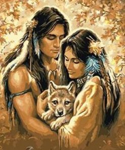 Native Couple Romance Paint By Numbers