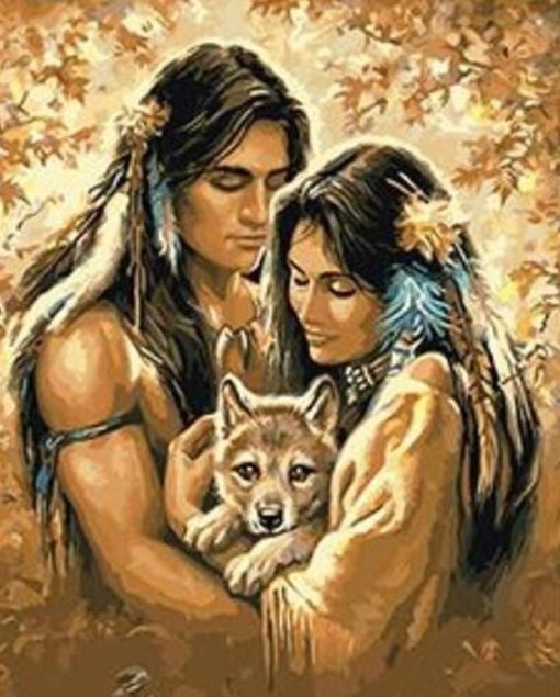 Bricolage-colorings-images-par-num-ros-avec-des-couleurs-deux-personnes-et-un-chien-image-dessin-1
