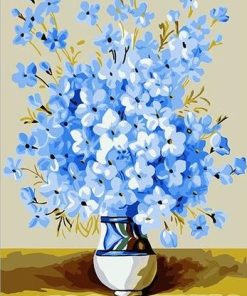 Blue Floral Creativity Paint By Numbers