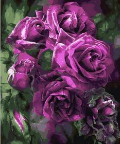 Purple Floral Paint By Numbers