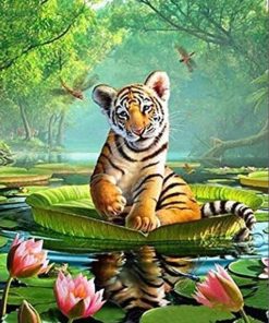 Pool Tiger Animals Paint By Numbers