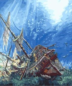 Shipwreck Ocean Adventure Paint By Numbers