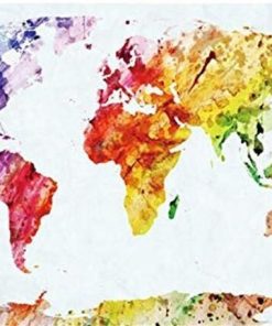 Colorful World Map Painting Paint By Numbers