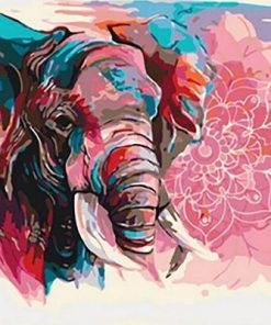 Colorful Bull Elephant Paint By Numbers