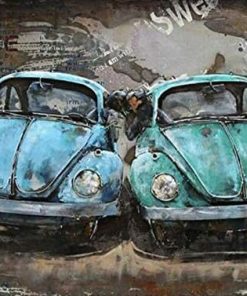 Antique Blue Car Paint By Numbers