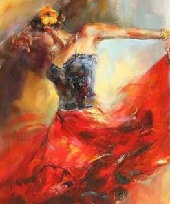 Spanish Woman Flamenco Dance Paint By Numbers