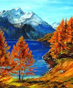 Mountain Lake Nature Paint By Numbers