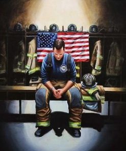 American Firefighter Hero Paint By Numbers