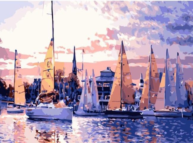 Ocean Scenic Boats Paint By Numbers