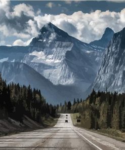 Majestic Mountain Landscape Paint By Numbers