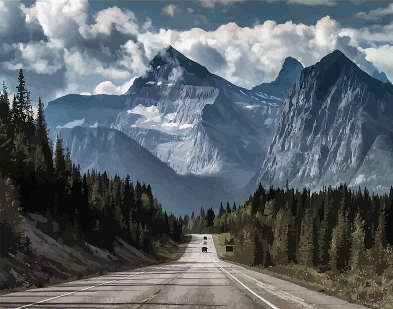 Finalized Majestic Mountain Landscape Artwork