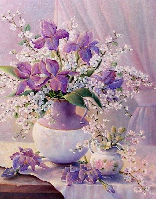 Bricolage-peinture-num-rique-par-num-ros-violet-l-gant-fleur-peinture-l-huile-peinture-murale