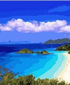 Caribbean Seaside Waves Paint By Numbers