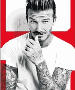 David Beckham Monochrome Paint By Numbers