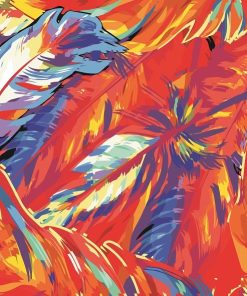 Bright Abstract Feathers Paint By Numbers