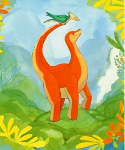 Dinosaurs: Brontosaurus and Pteranodon Paint By Numbers