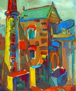 Peter Lanyon's Colorful Buildings Paint By Numbers