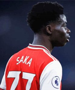Bukayo Saka Side Profile Paint By Numbers