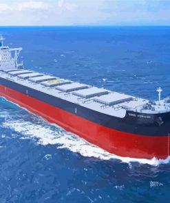 Bulk Carrier Seascape Paint By Numbers