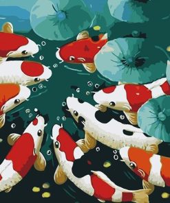 Asian Koi Fish Paint By Numbers
