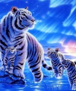 White Tiger Night Paint By Numbers
