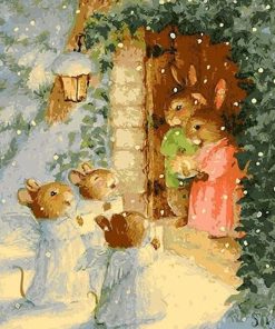 Rabbit Snow Animal Paint By Numbers