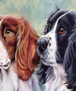 Twin Dogs Animal Paint By Numbers