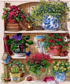 Cupboard Flowers Paint By Numbers